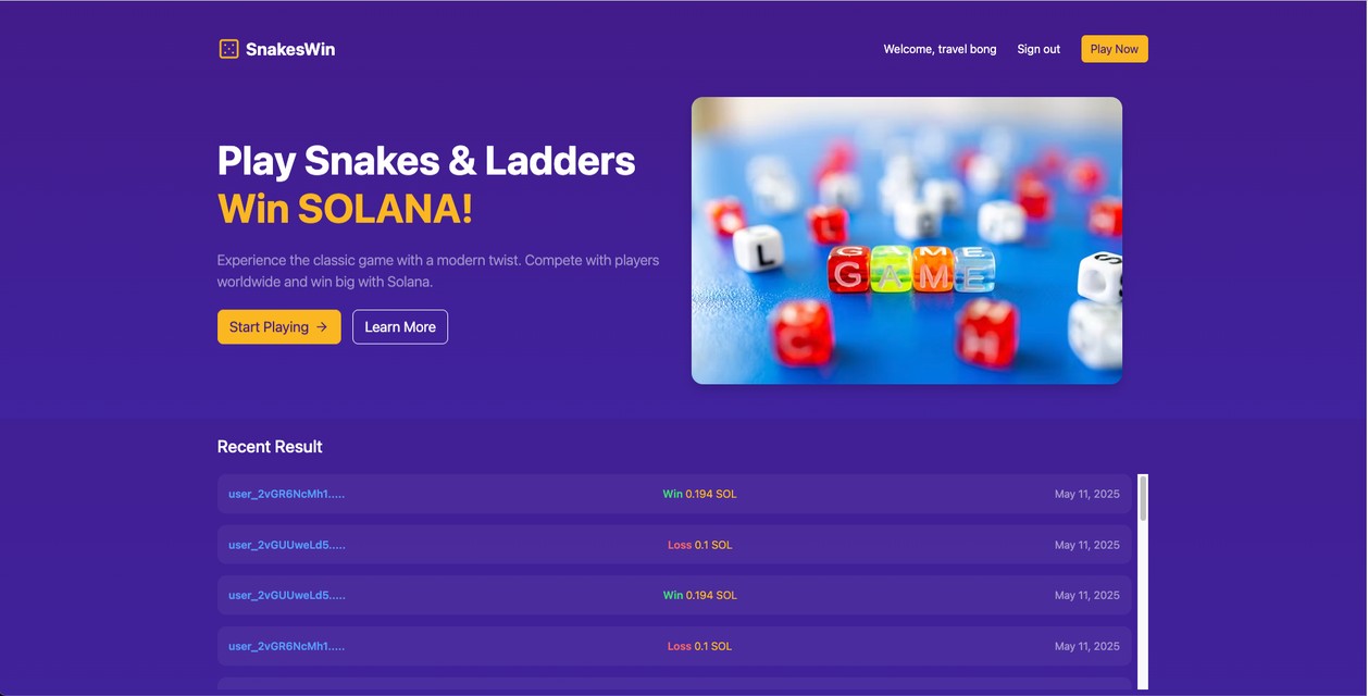 SnakesWin — Landing Page