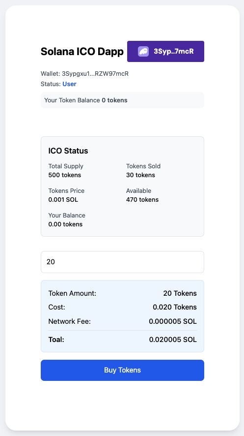 Solana ICO Dapp